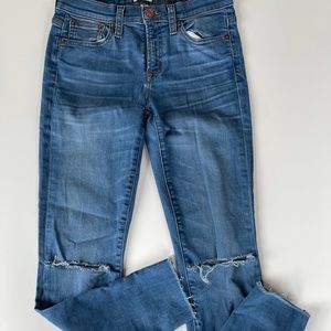 J.Crew Women's Toothpick Skinny Rip Jeans